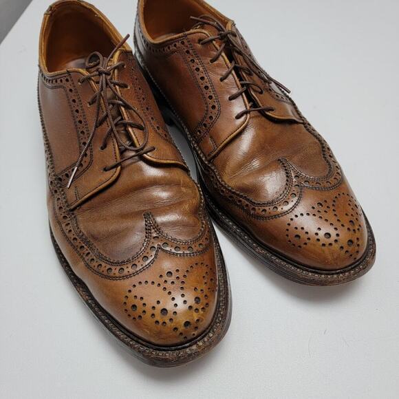 Men's Classic Brown Leather Sole Oxfords Size 11 - Picture 3 of 11